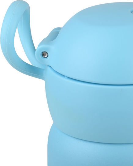Estia Handy Bottle Save The Aegean Stainless Steel Kids Thermos Water Bottle Blue Fin 470ml