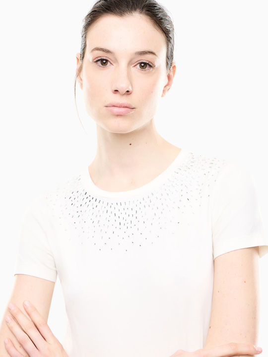 Emporio Armani Damen T-Shirt Wandern Creme