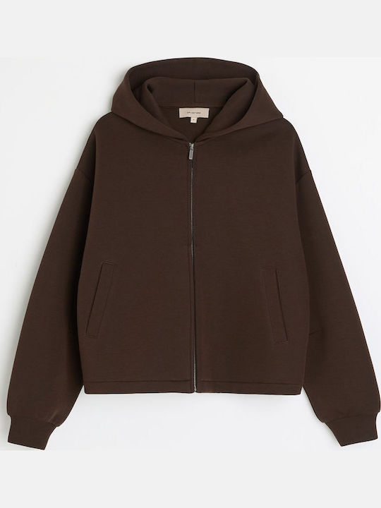 Neoprino Long Women's Sweatshirt Hooded Brown