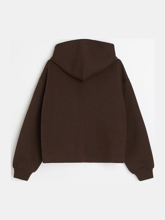 Neoprino Long Women's Sweatshirt Hooded Brown