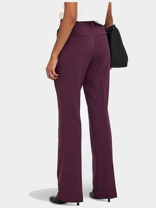 Дамски Панталон Чарлстон High Waist Текстилен Winetasting