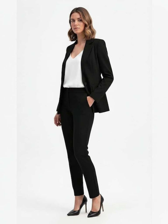 Women's Black Suit in Slim Fit