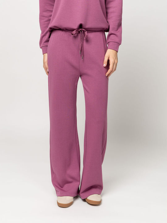 Women's Fabric Trousers Mauve