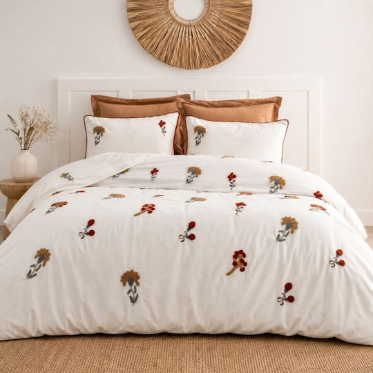 Şaheser Set Huse Pentru Pilote 200x220cm Dublă Cu 4 Fețe De Pernă & 1 Cearșaf Natural