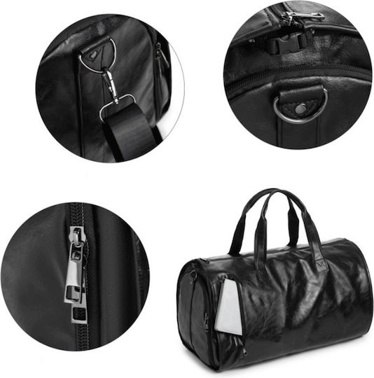 Geantă Voiaj 55lt Neagră din Piele Sintetică M55xL32xÎ32cm