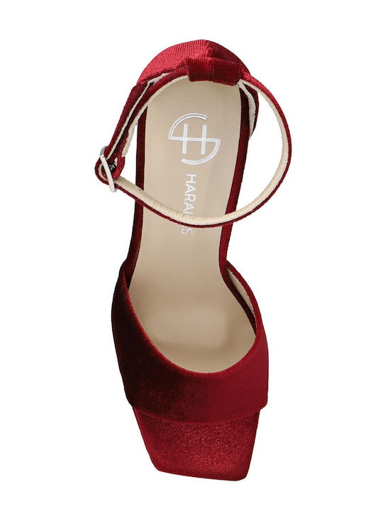 Sandale Elegante Damă Burgundy