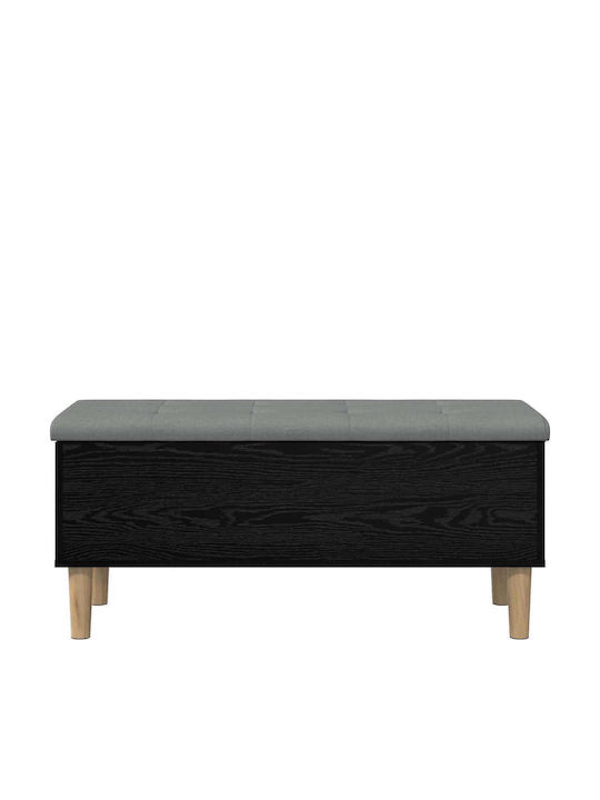 Outdoor Wooden Bench With Chest And Cushions 102x42x46cm