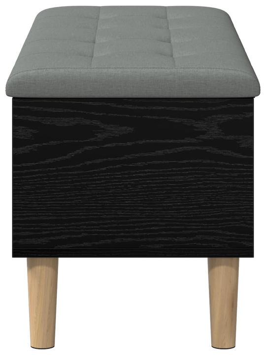 Outdoor Wooden Bench With Chest And Cushions 102x42x46cm