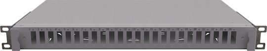 Stalflex Оптичен Пач Панел за Раф 1U 19" 24 Порта Сив