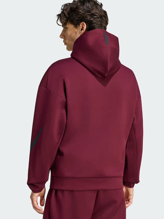 Full-zip Яке с Качулка Maroon