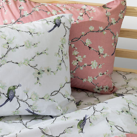 Lino Home Module Cearceafuri De Pat Single 170x260cm Roz Somon (3 Bucăți)