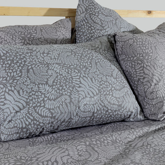 Lino Home Beliz Single Bed Set 3 Pieces 100x200+35cm with Rubber Hugger Beliz Grey Lino Home Beliz Single Bed Set 3 Pieces 100x200+35cm with Rubber Hugger Beliz Grey