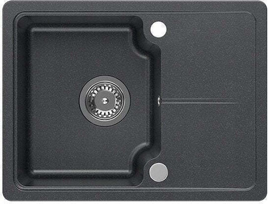 GraniteQ Baby Tony 116 Drop-In 58x44cm Schwarze Küchenspüle GraniteQ Baby Tony 116 Drop-In 58x44cm Schwarze Küchenspüle