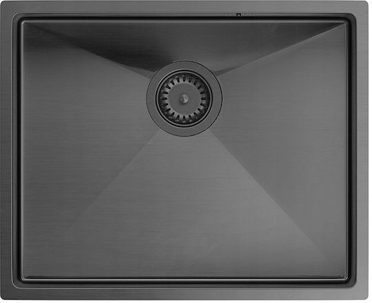 GraniteQ Anthony Undermount Inox 54x44cm Grey