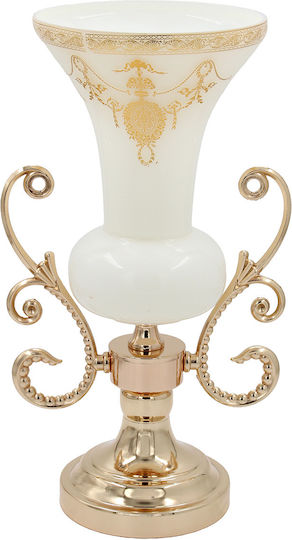 Keskor Decorative Vase Glass Gold Diameter 22xHeight 40cm