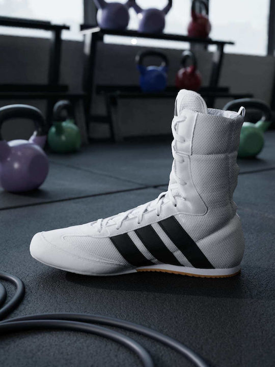 adidas Hog Înalte Pantofi de box Albe