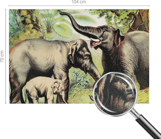 Kinder Tapeten Magicstick Familie Elefanten Im Dschungel Hintergrund 104x70