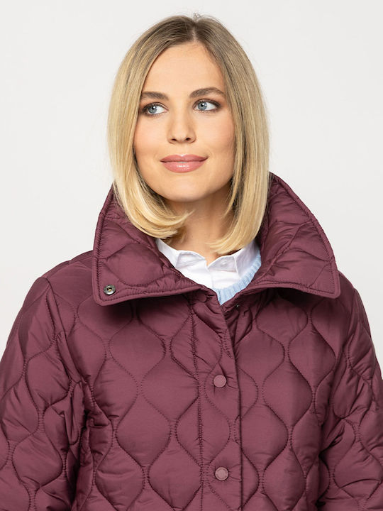 Damenjacke Für Winter Burgunder
