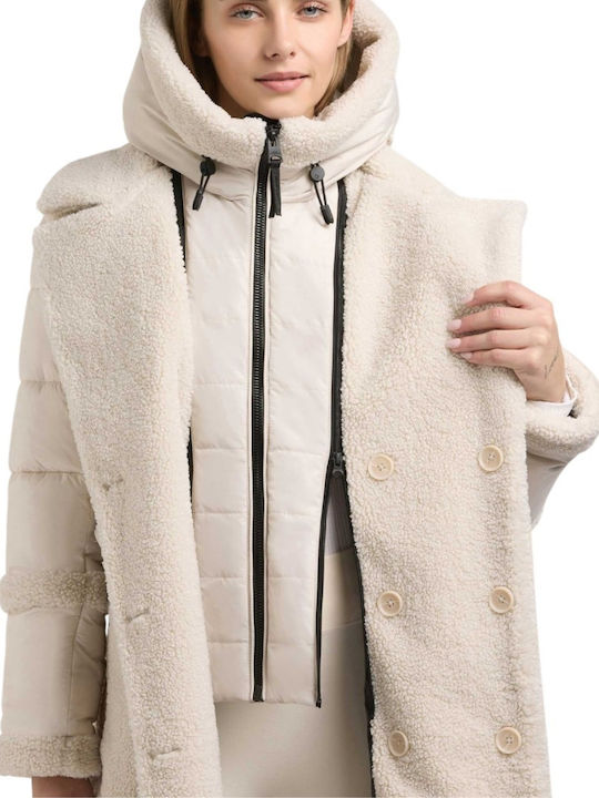Jachetă de damă pentru iarnă White