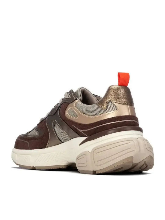Vegan Women's Chunky Sneakers Brown