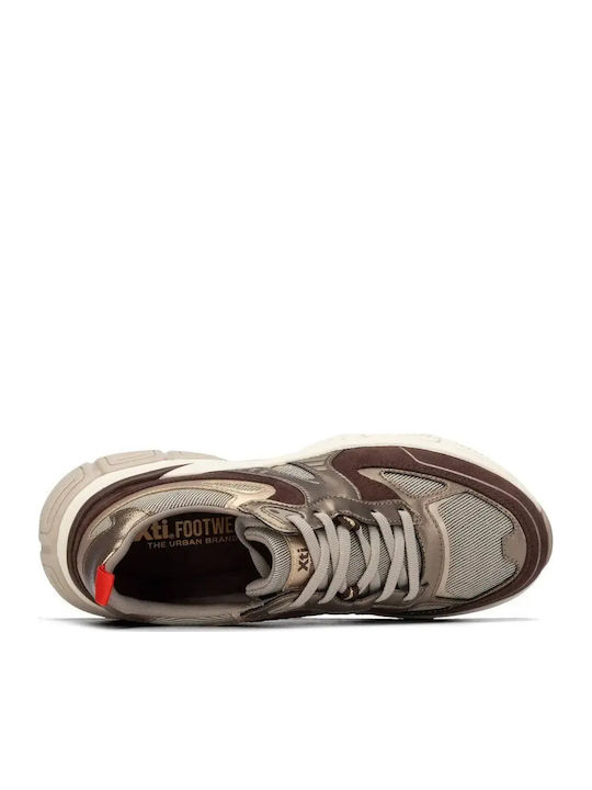 Vegan Women's Chunky Sneakers Brown