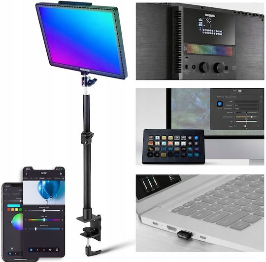 Neewer RGB Ringlicht 4cm mit Desktop Ständer/Halterung