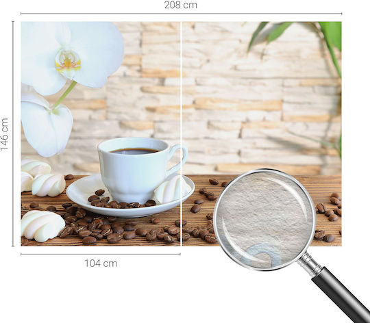 Brown Wall Wallpaper 208x146cm
