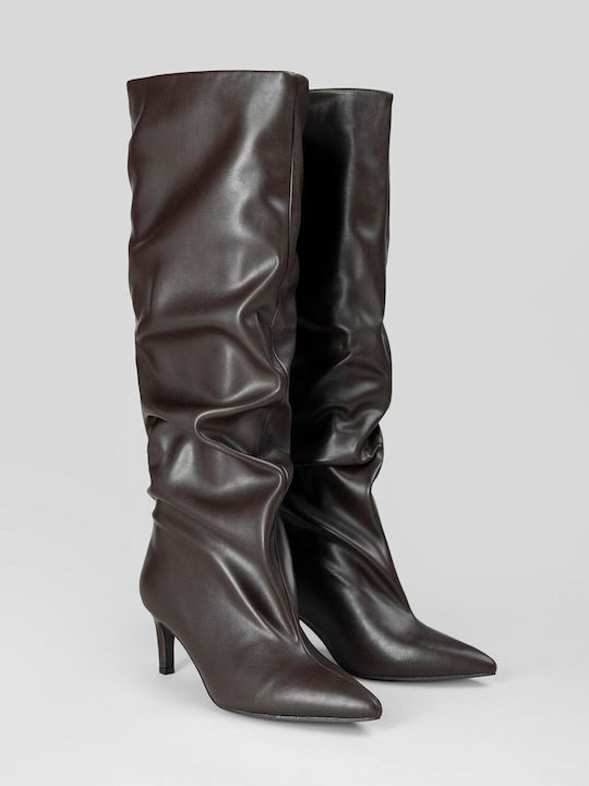 Damenstiefel mit Mittelhohem Absatz Braun