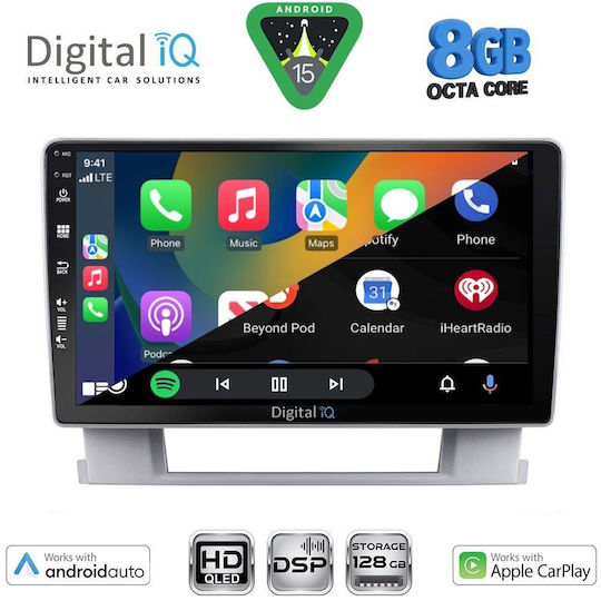 Digital IQ Автомобилна Аудио Система за Opel Astra (Bluetooth/USB/Wi-Fi/GPS/Apple CarPlay/Android Auto/CD) с Touch Screen 9"