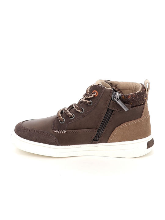 Anatomic Leather Kids Ankle Boots with Laces Brown