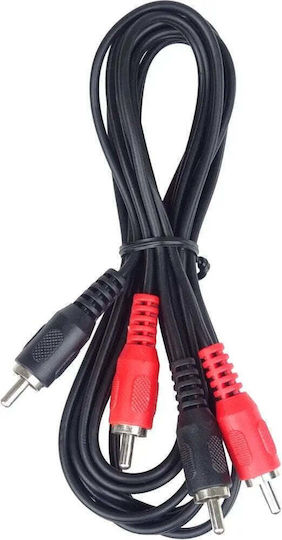 PremiumCord Кабел 2x RCA мъжки - 2x RCA мъжки 3 м