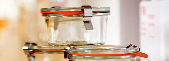 Weck Set of 12 General Use Transparent Glass Jars with Lid 145ml 12 Pieces