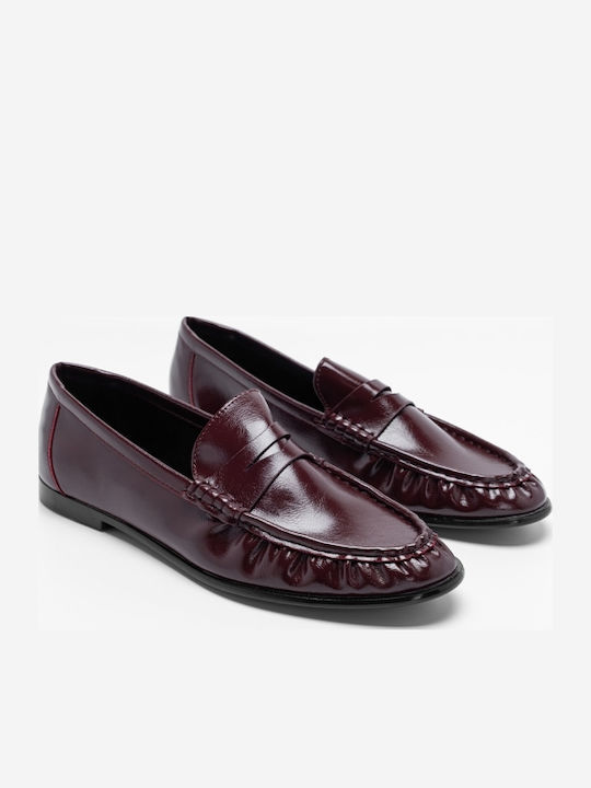 Damen Mokassins in Burgundische Farbe
