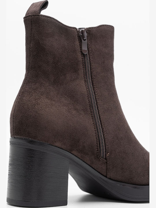Wildleder Damen Chelsea-Stiefel Braune