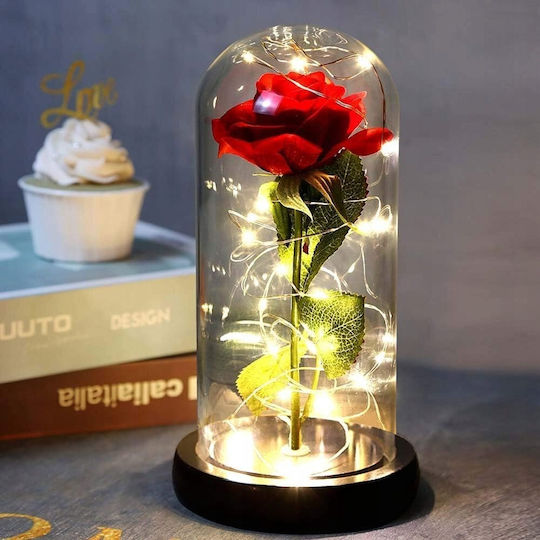 All Saints Red Rose 22cm with Led Springos