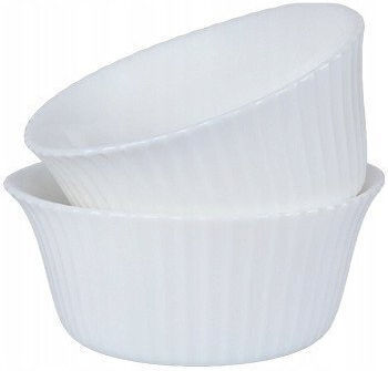Luminarc Round Ceramic Serving Bowl White with Diameter 12cm 2 Pieces