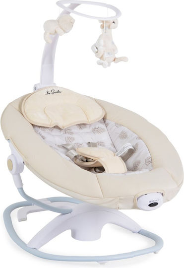 Cangaroo Elektrische Babywippe Schaukel La Scala Beigefür Kind bis 9kg