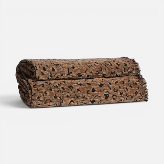 Nef-Nef Homeware Leopard Sesselüberwurf Chenille 170x180cm Grüne