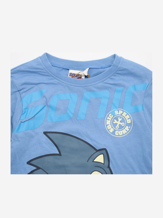 Kinderoberteile Langärmelig Hellblau / Hellblau und Schwarz Hedgehog
