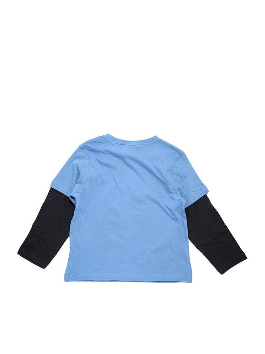 Kinderoberteile Langärmelig Hellblau / Hellblau und Schwarz Hedgehog