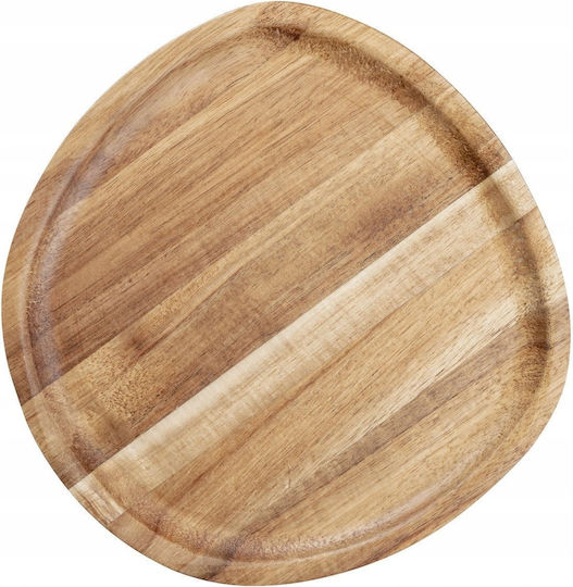 Verlo Πιάτο Ρηχό Οβάλ Ξύλινο Καφέ 20x20cm