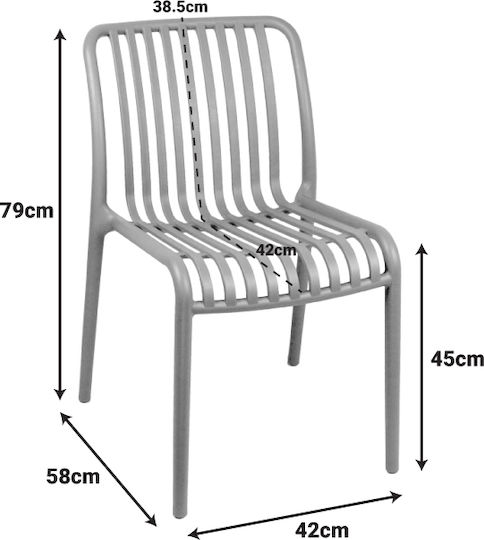 Pakketo Gartenstühle Polypropylen Zoi Mint 42x58x79cm