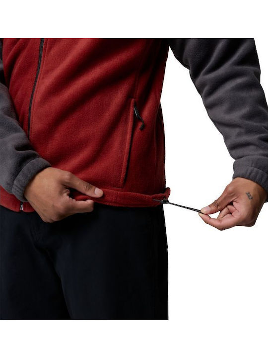 Steens Mountain Full Men's Fleece Jacket Shark/Red Oxide