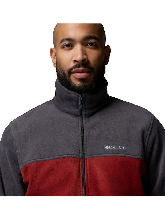 Steens Mountain Full Men's Fleece Jacket Shark/Red Oxide