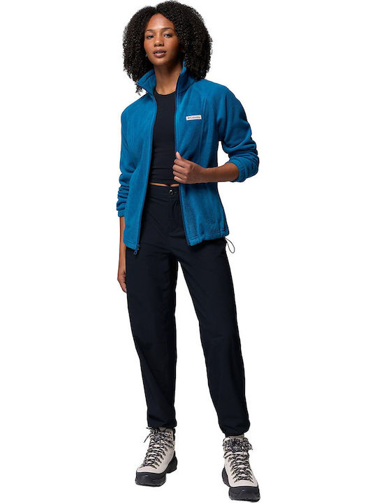 Benton Springs Voll Fleece Damen Strickjacke mit Reissverschluss Blau