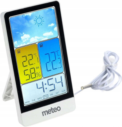 Meteo Stație Meteo Fără Fir Digitală de Masă Albă