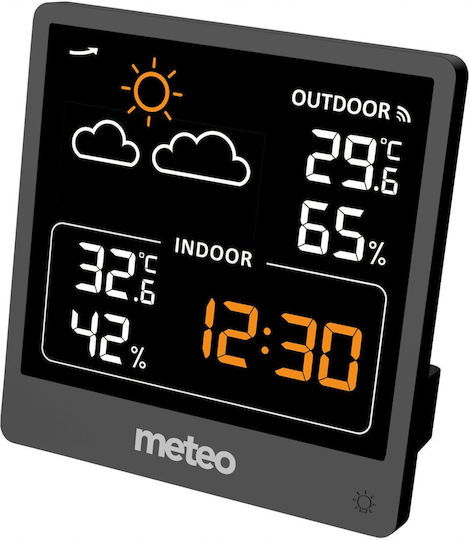 Meteo Stație Meteo Fără Fir Digitală de Masă Neagră