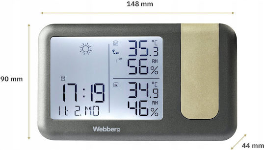 Meteo Stație Meteo Fără Fir Digitală De Masă Gri
