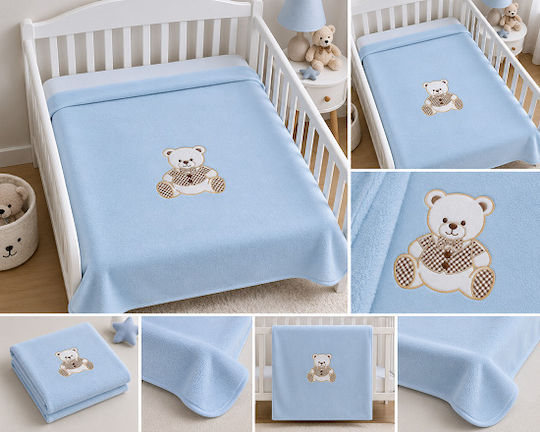 Babydecke Kinderbett Spanien Hellblaue 110x140cm