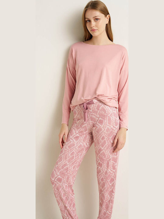 Vamp Χειμερινό Γυναικείο Σετ Πιτζάμας Pink Zephyr Vamp Χειμερινό Γυναικείο Σετ Πιτζάμας Pink Zephyr